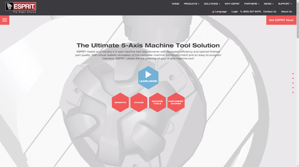 ESPRIT CAD/CAM Programvaran lanserar en ny innovativ webbplats och varumärkesförstärkning